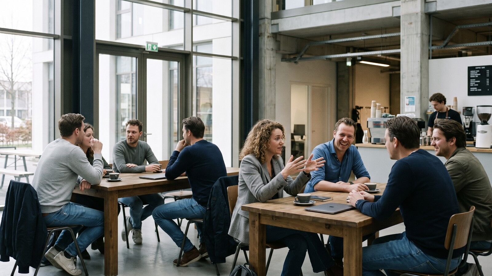 Het AI-café: ondernemers in gesprek aan tafels